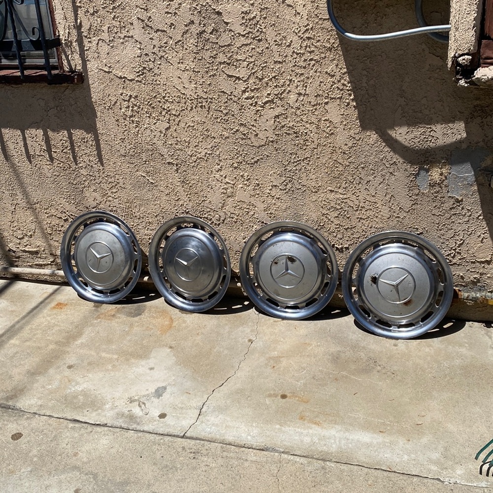 Mercedes Benz hubcaps , vintage